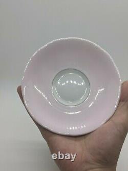 PARAGON Antique Pink Bone China Tea Cup & Saucer Butterfly Handle Rare