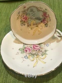 PARAGON China RARE MY VALENTINE Teacup and Saucer By Appt Royal Warrant