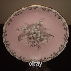 PARAGON LILY of THE VALLEY, To The Bride HORSESHOE TEA CUP & SAUCER PINK