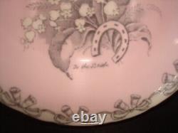 PARAGON LILY of THE VALLEY, To The Bride HORSESHOE TEA CUP & SAUCER PINK