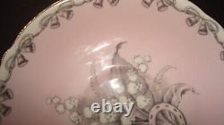 PARAGON LILY of THE VALLEY, To The Bride HORSESHOE TEA CUP & SAUCER PINK