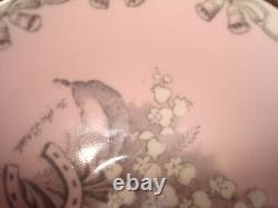 PARAGON LILY of THE VALLEY, To The Bride HORSESHOE TEA CUP & SAUCER PINK