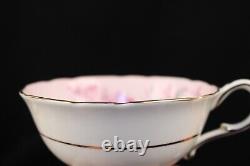 PARAGON Lilac Ribbon Teacup & Saucer Bone China England Vintage Double Warrant