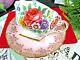 Paragon Tea Cup And Saucer Pink Rose Floral Pink & Gold Gilt Teacup Dw 1950s