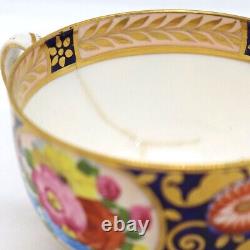 Pair Antique English Swansea Porcelain Imari Pattern Teacups 1814-17