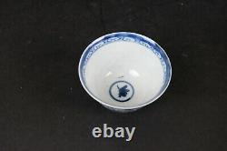 Pair antique chinese porcelain tea bowls cups Kangxi 1662-1722