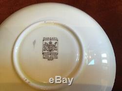 Paragon 1933-34 Blue Flower Handle Floral Tea Cup And Saucer China