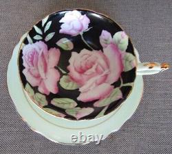 Paragon Antique Teacup & Saucer Set With Huge Floating Cabbage Roses