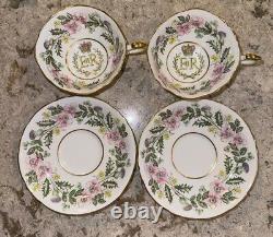 Paragon China England 1953 Queen Elizabeth II Coronation Tea Cup Saucer Set Of 2