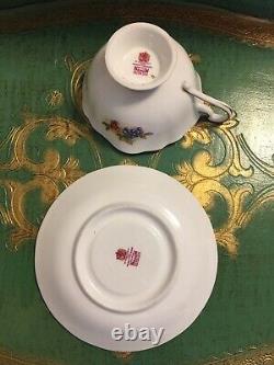 Paragon Cobalt Blue Tea Cup And Saucer With Fruits Peaches Centre