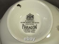 Paragon Cup & Saucer Cobalt & Gold Gilt Floral Center Vintage England 5.5