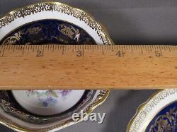 Paragon Cup & Saucer Cobalt & Gold Gilt Floral Center Vintage England 5.5