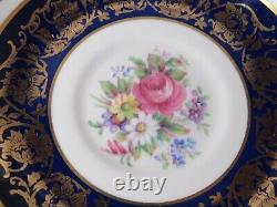 Paragon Cup & Saucer Cobalt & Gold Gilt Floral Center Vintage England 5.5