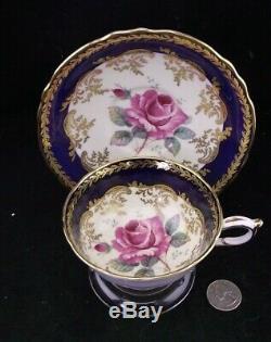 Paragon Double Warrant Cabinet Tea Cup Rich Cobalt Blue With Gold Trim