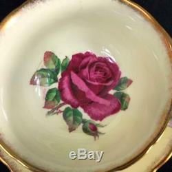 Paragon England Johnson Signed Red Floating Rose Cup Saucer A1439/2