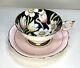 Paragon Fine Bone China England Double Warrant Tulip Daffodil Teacup Saucer Pink