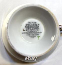 Paragon Fine Bone China England Double Warrant Tulip Daffodil Teacup Saucer Pink
