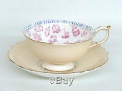 Paragon Fortune Telling Peach Tasseography Set of Tea Cup and Saucer 869B