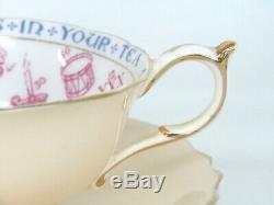 Paragon Fortune Telling Peach Tasseography Set of Tea Cup and Saucer 869B