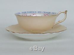 Paragon Fortune Telling Peach Tasseography Set of Tea Cup and Saucer 869B