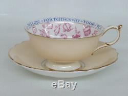 Paragon Fortune Telling Peach Tasseography Set of Tea Cup and Saucer 869B