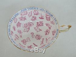 Paragon Fortune Telling Peach Tasseography Set of Tea Cup and Saucer 869B