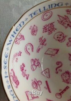 Paragon Fortune Telling Tasseography Set of 6 Tea Cups and Saucers Pastel Colors