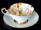 Paragon Heavy Gold Pansies Pansy Teacup & Saucer Set Vintage Antique Fine China