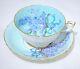 Paragon Lilac Blue Bow On Light Blue Background Cup Saucer Set