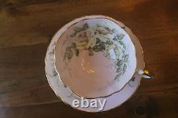 Paragon Pink large cabbage white rose garland Teacup Tea cup saucer