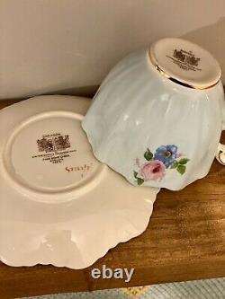 Paragon RARE Bone China Teacup Celadon Green Large Floating Cabbage Rose RARE