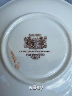 Paragon Rare Gorgeous Rose Handled Teacup & Saucer Made In England
