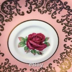 Paragon Red Cabbage Rose Fine Bone China Tea Cup And Saucer