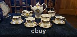 Paragon Spring Melody Fine Bone China Teapot Tea Cups Saucer Set H. M Queen