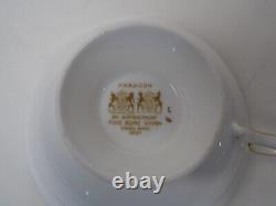 Paragon Tea Cup Saucer 1954 British Empire Commonwealth Games Double Warrant EUC