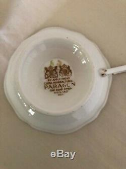 Paragon Tea Cup Saucer Large Pink White Orchid Rare