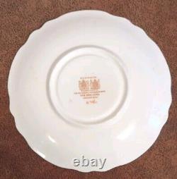 Paragon Tea Cup & Saucer Pale Blue Cabbage Rose Double Backstamp Queen Mary