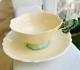 Paragon Teacup & Saucer Pastel Green Butterfly Handle Handpainted Bone China Vtg