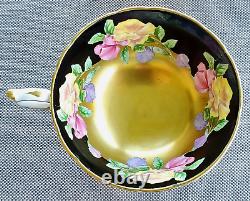 Paragon Vintage Teacup & Saucer Set Heavy Gold Sweet Pea Floral Antique