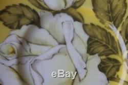 Paragon White Large Cabbage Rose Yellow Teacup Tea Cup Saucer double warrant