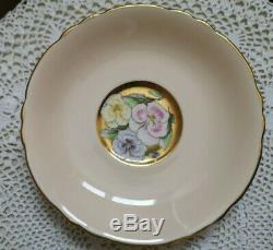 Paragon by Appointment Tea Cup and Saucer Heavy Gold Floating Flowers England