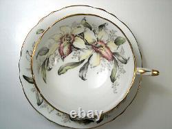 Paragon tea cup and saucer ORCHID Double Warrant, Mint Condition