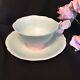 Pink & Blue Paragon Butterfly Handle Tea Cup & Saucer