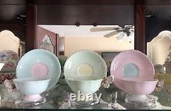 Pink only Paragon Butterfly Handle Tea Cup Saucer pink
