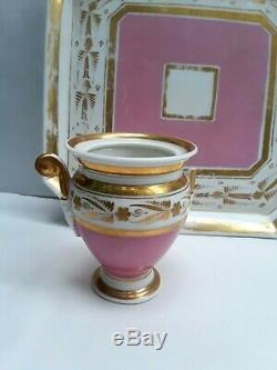 Pretty Pink Antique Vieux Old Paris Porcelain Childs Tea Set