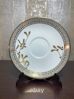 Prouna Golden Leaves Tea Cup with Saucer 24K Gold Swarovski Crystal