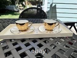 Prouna RARE Golden Crystals Tea Cup and Saucer Set Diana Adonis BRAND NEW