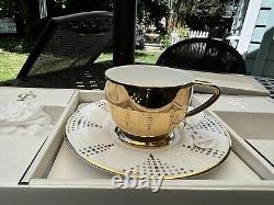 Prouna RARE Golden Crystals Tea Cup and Saucer Set Diana Adonis BRAND NEW