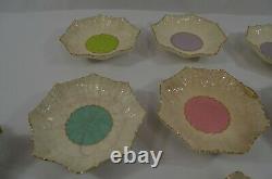 Quatrefoile Teacup Saucer Sets Alexandra Shape Leaf Bowl Solid Pattern Antique