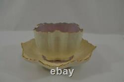 Quatrefoile Teacup Saucer Sets Alexandra Shape Leaf Bowl Solid Pattern Antique